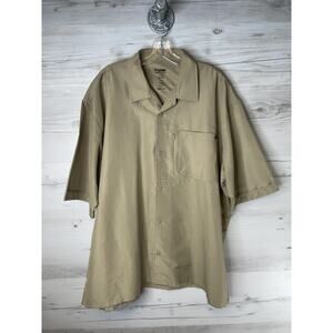 BLACKHAWK! WarriorWear Shirt Mens 2XL Khaki 1700 Short‎ Sleeve Tactical Pocket